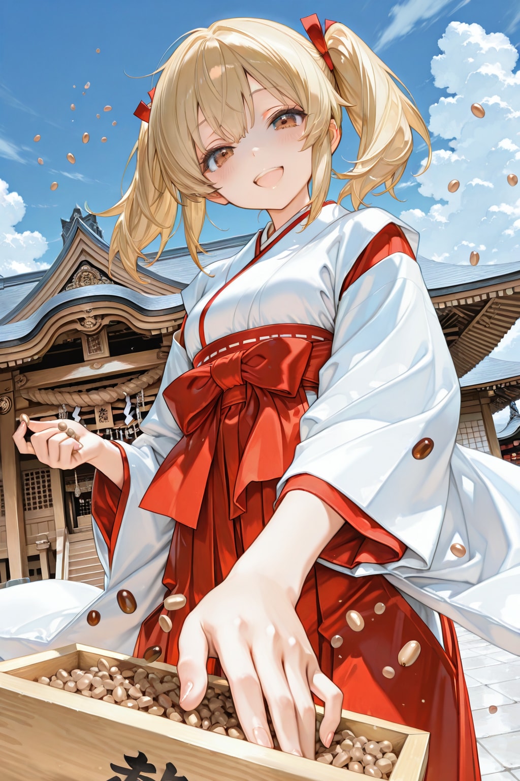 ⛩️ツインテールの巫女さん💕 | の人気AIイラスト・グラビア