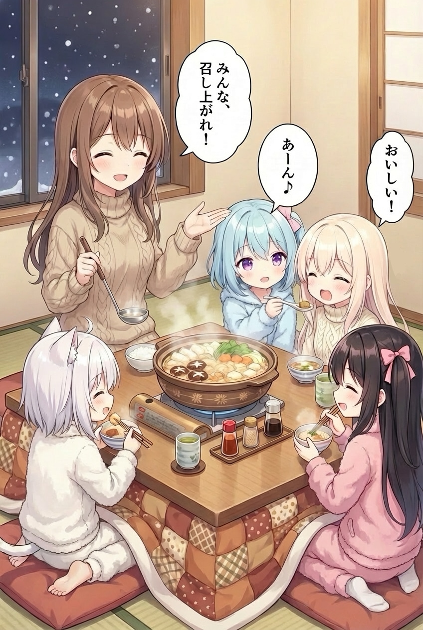 夜は鍋だね！🍲 | の人気AIイラスト・グラビア