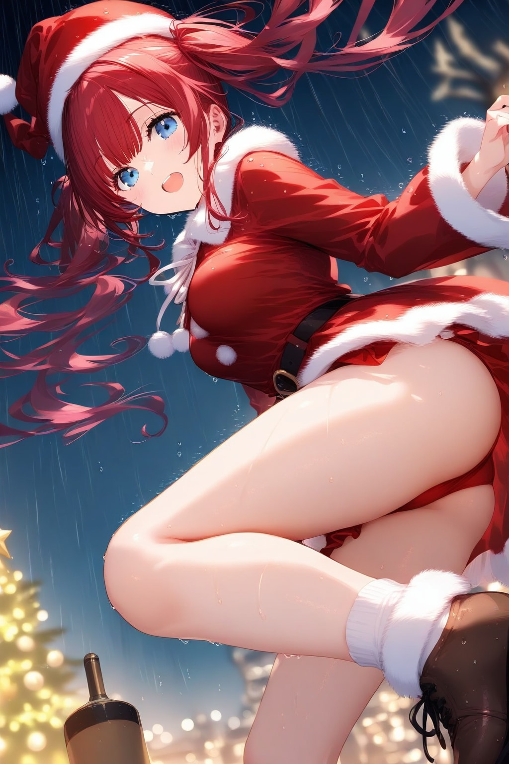 サンタ娘の太もも♡