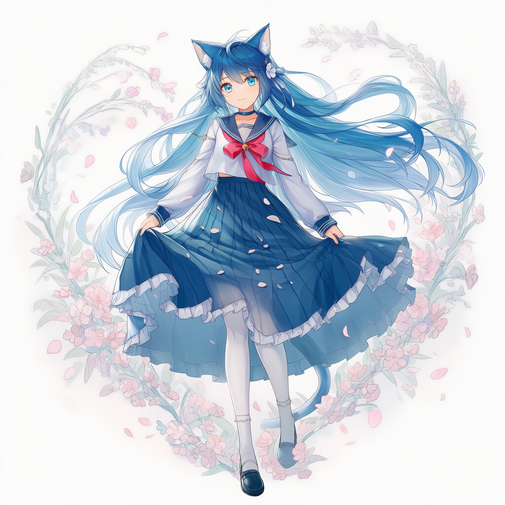 セーラー服の猫耳さん