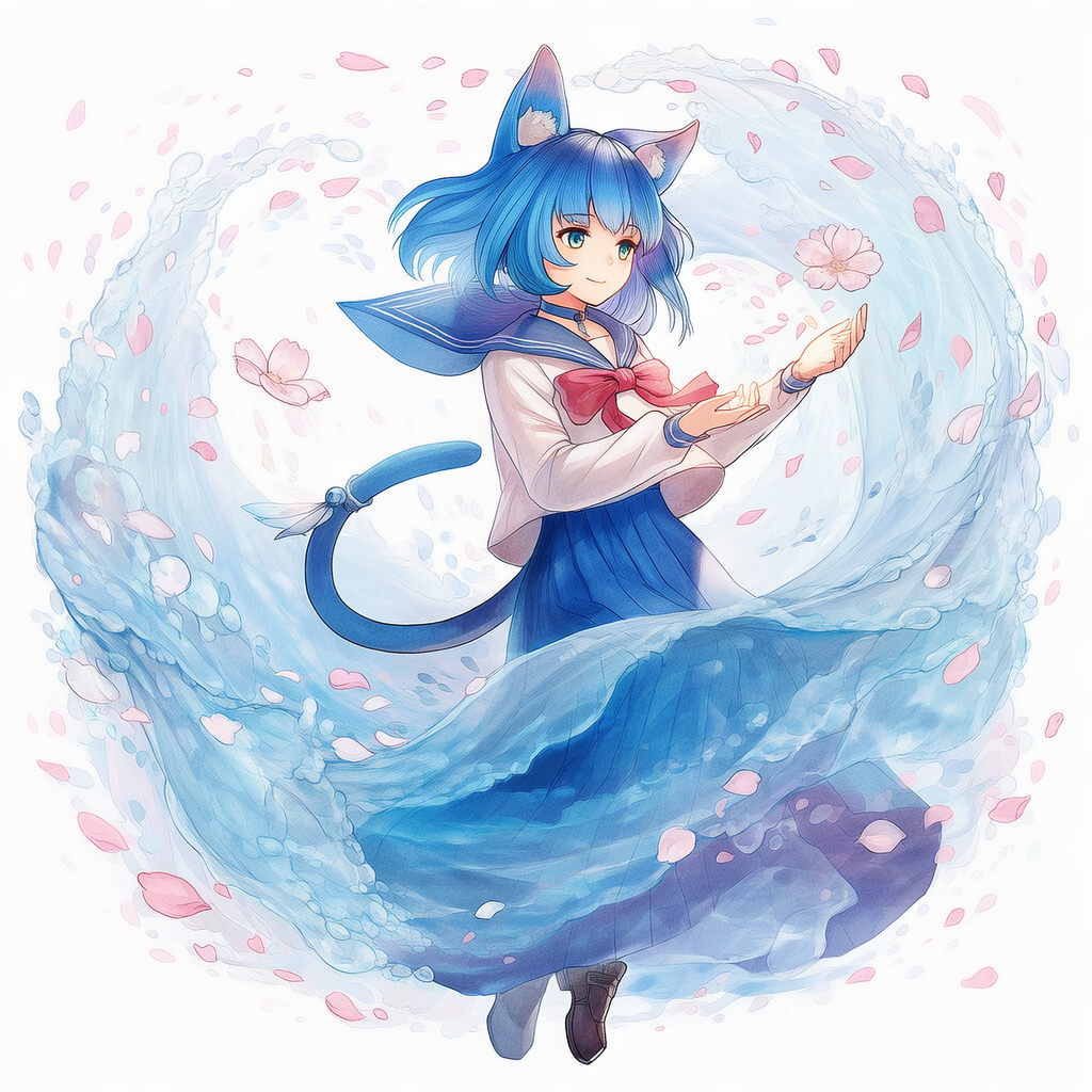 セーラー服の猫耳さん