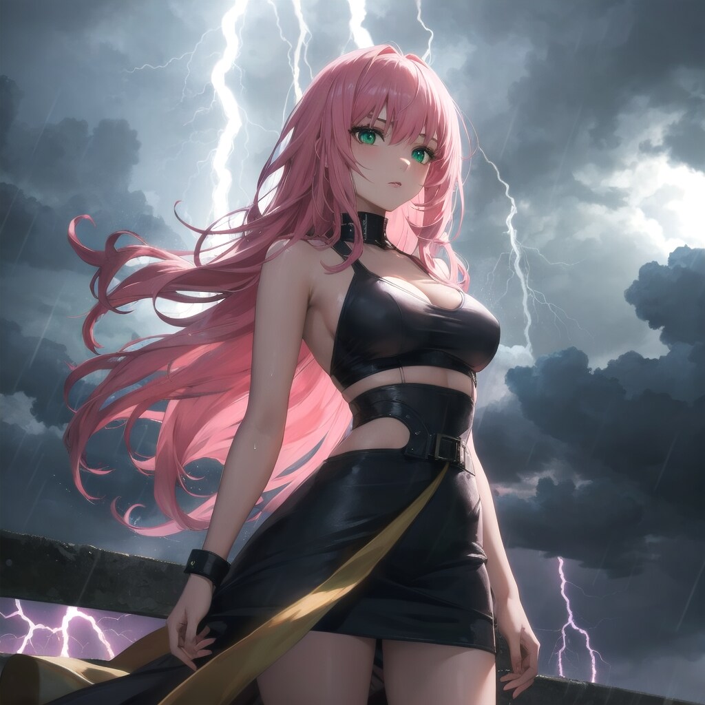 雷鳴とポーズ | の人気AIイラスト・グラビア
