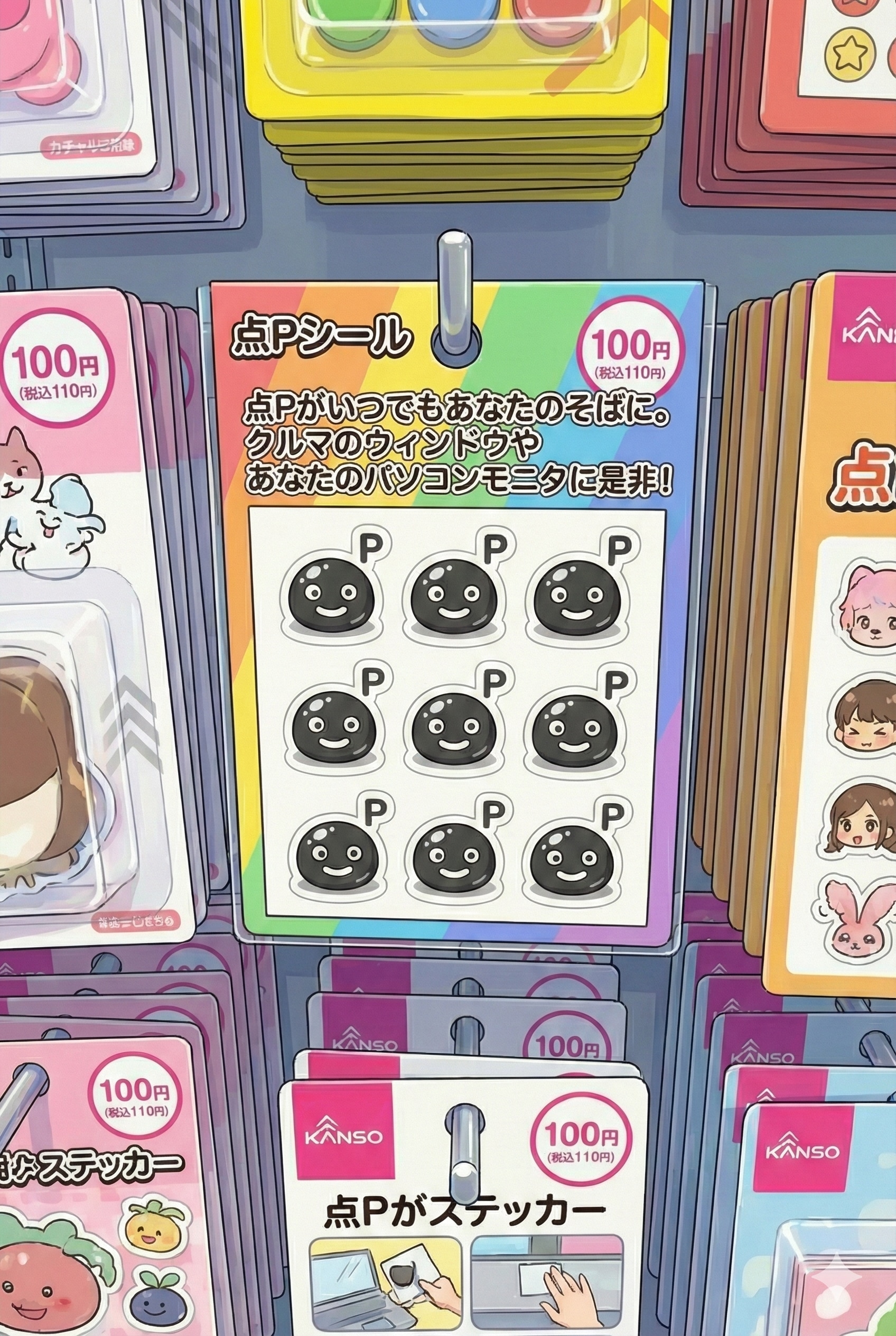 【新商品】暮らしに座標を。点Pシール9枚セット。