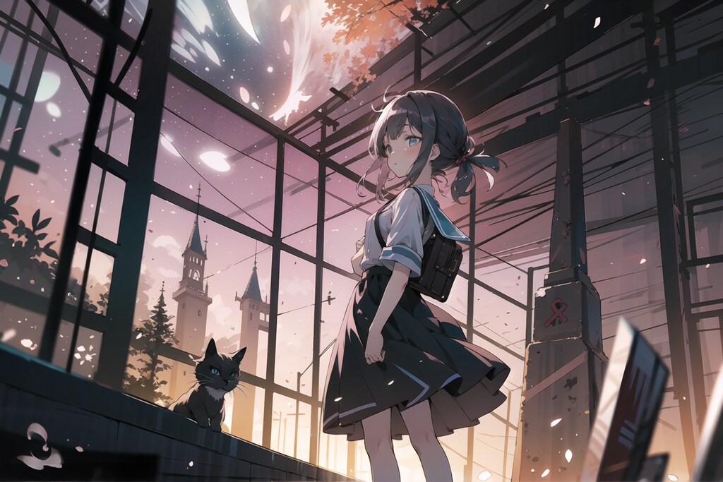 猫と少女(aesthetic ver.) : 2023.08.13
