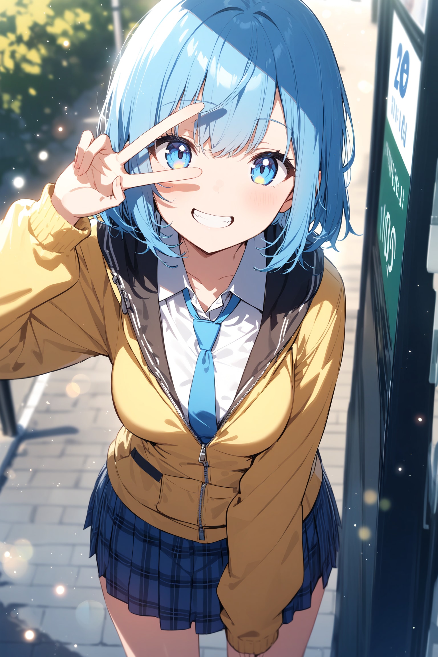 朝のバス停