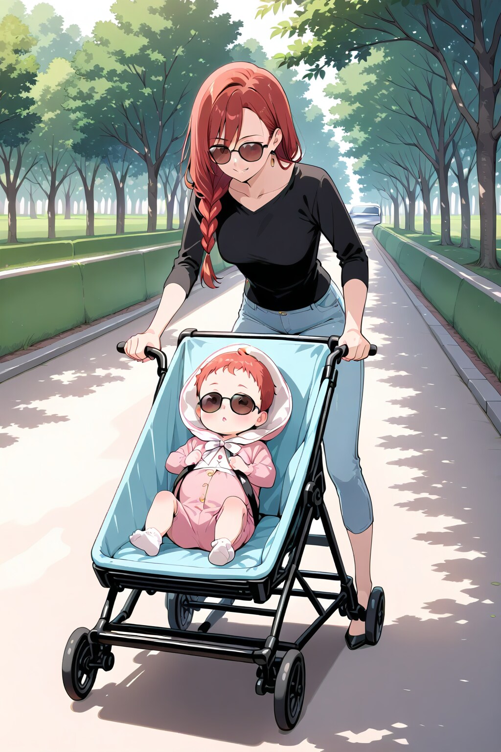 親子でサングラス
