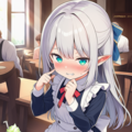 本物エルフだと信じてもらえないメイドカフェ店員 2枚目
