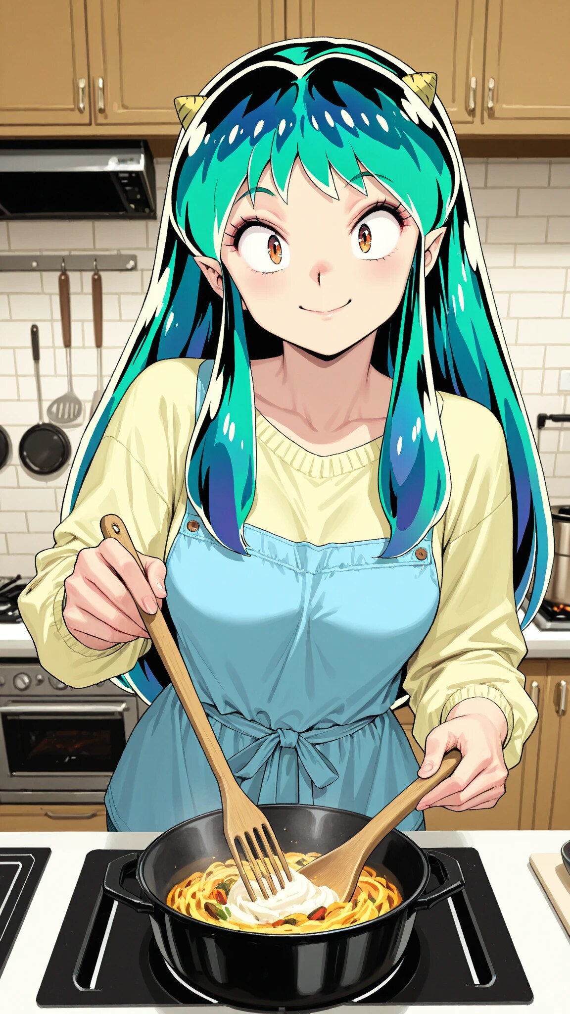 うる星やつら　ラムちゃん　料理中　🐲