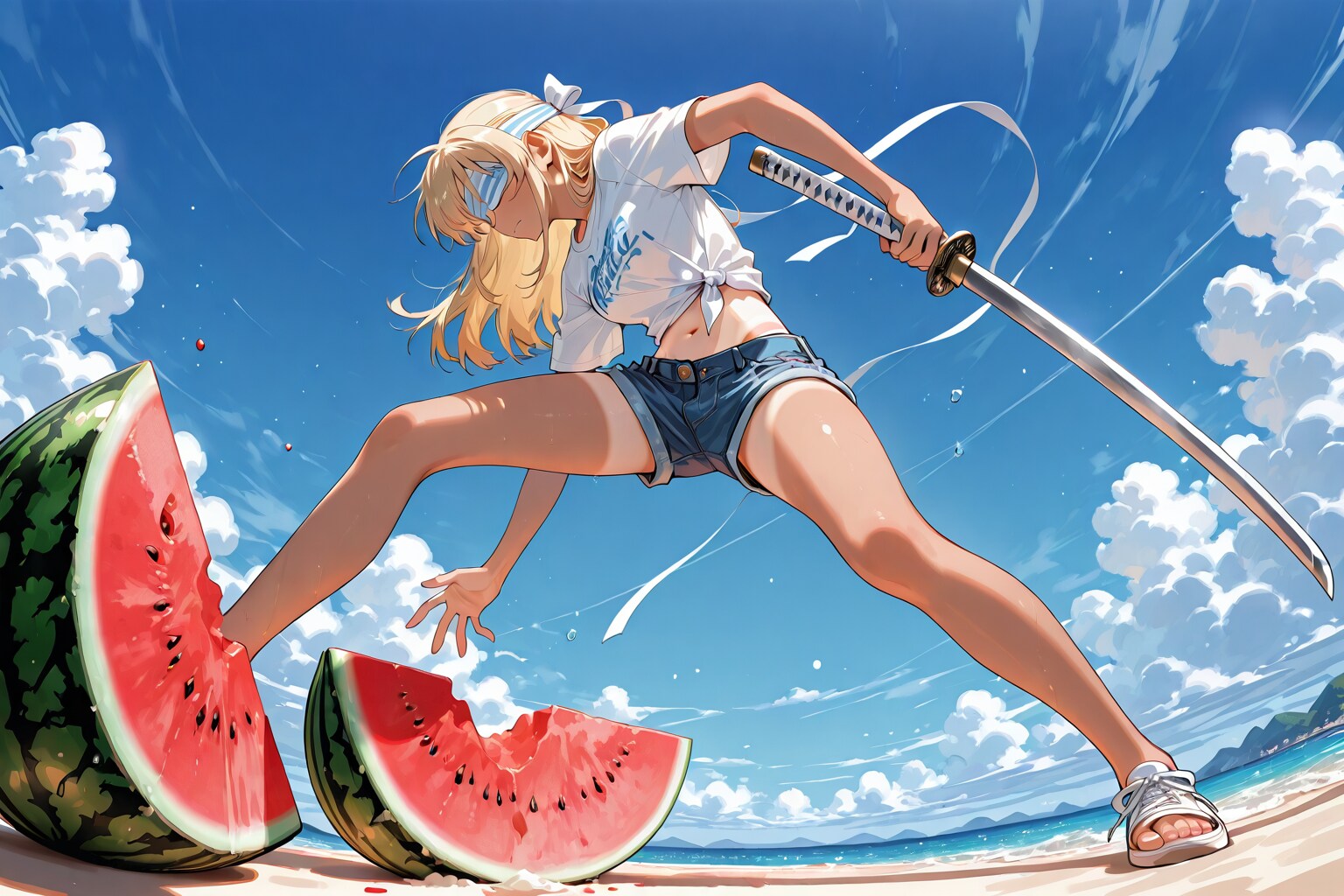 西瓜割り上級者 | の人気AIイラスト・グラビア