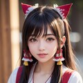 AIコスプレ：霊夢 2枚目