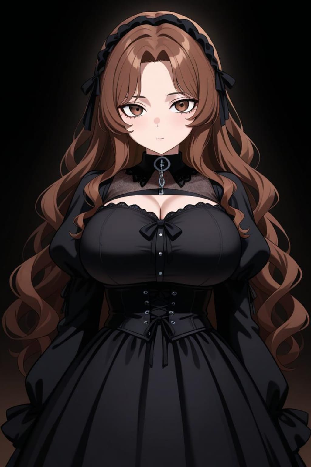 茶髪のお姉さんのゴスロリ