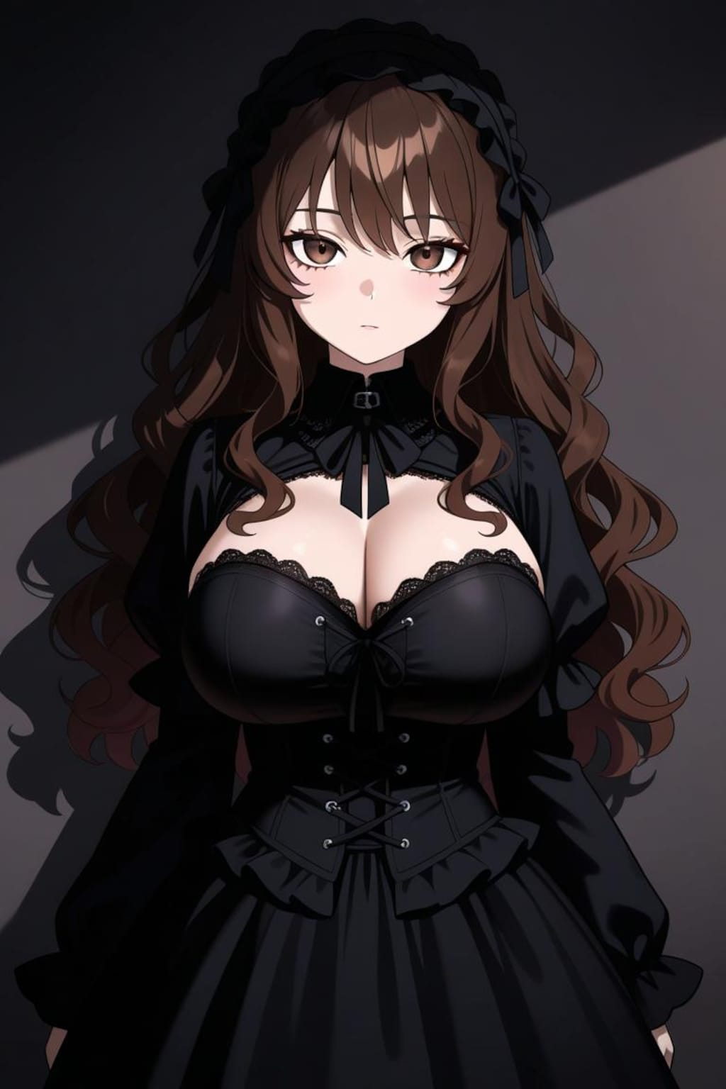 茶髪のお姉さんのゴスロリ