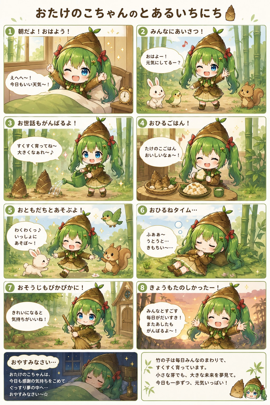おたけのこちゃんのとあるいちにち
