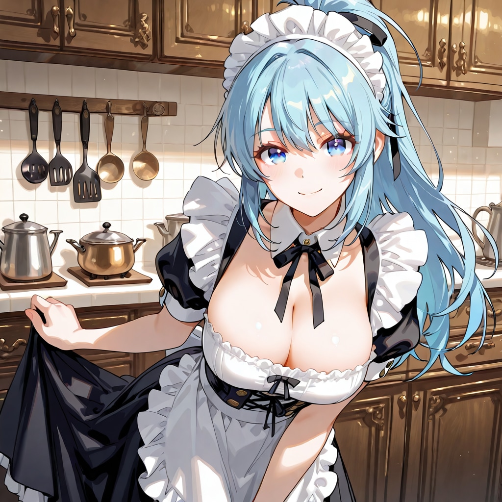 たまにはメイド服で