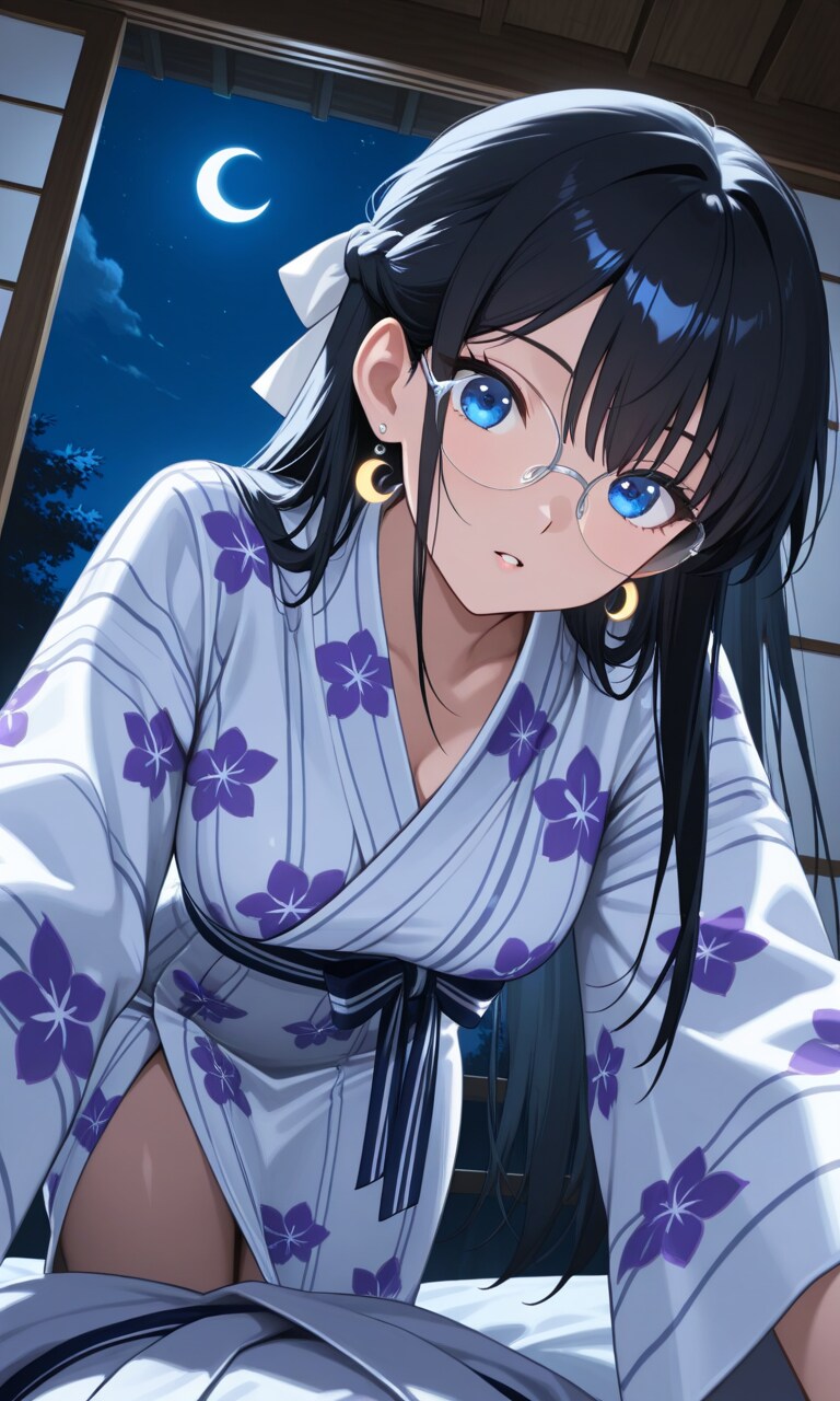 月が見ている