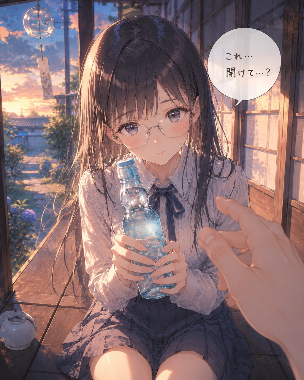 黒髪メガネ　これ開けてVer.chatGPT