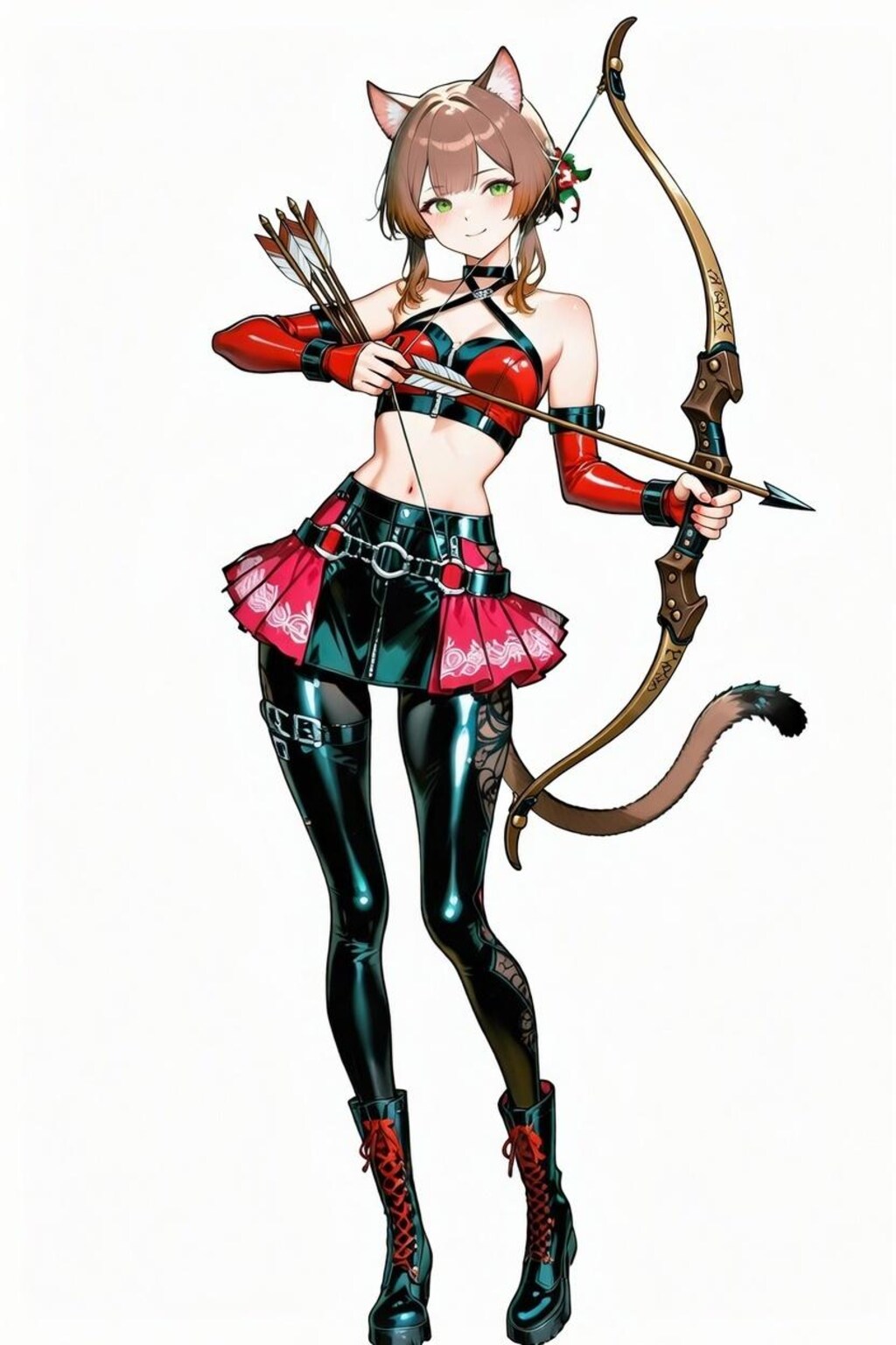 猫アーチャー(ゲーム攻略本風）