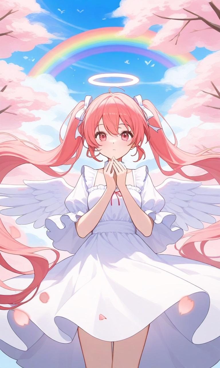 桜ミクさんを天使にしてみた
