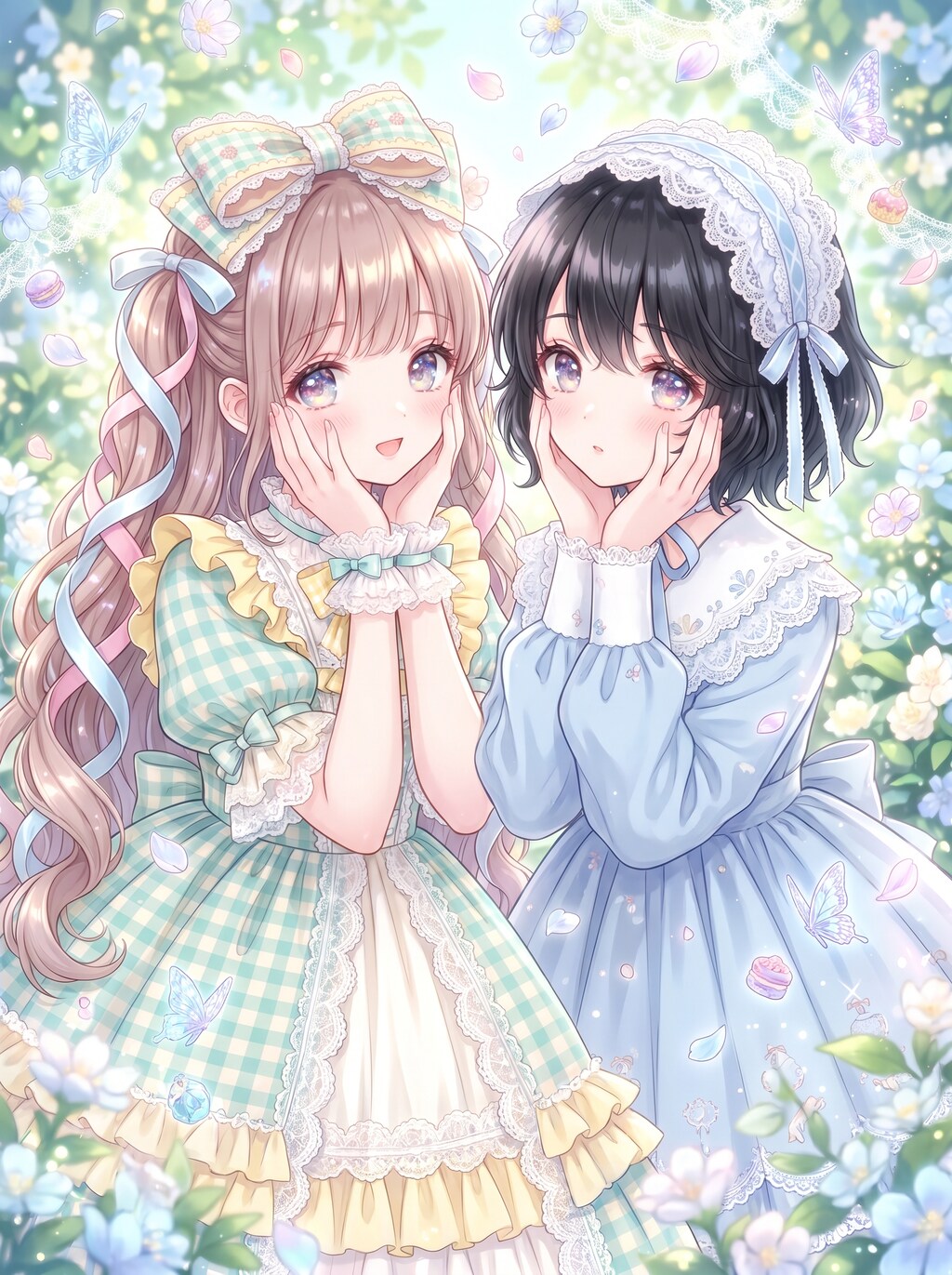 花園双姫の微笑