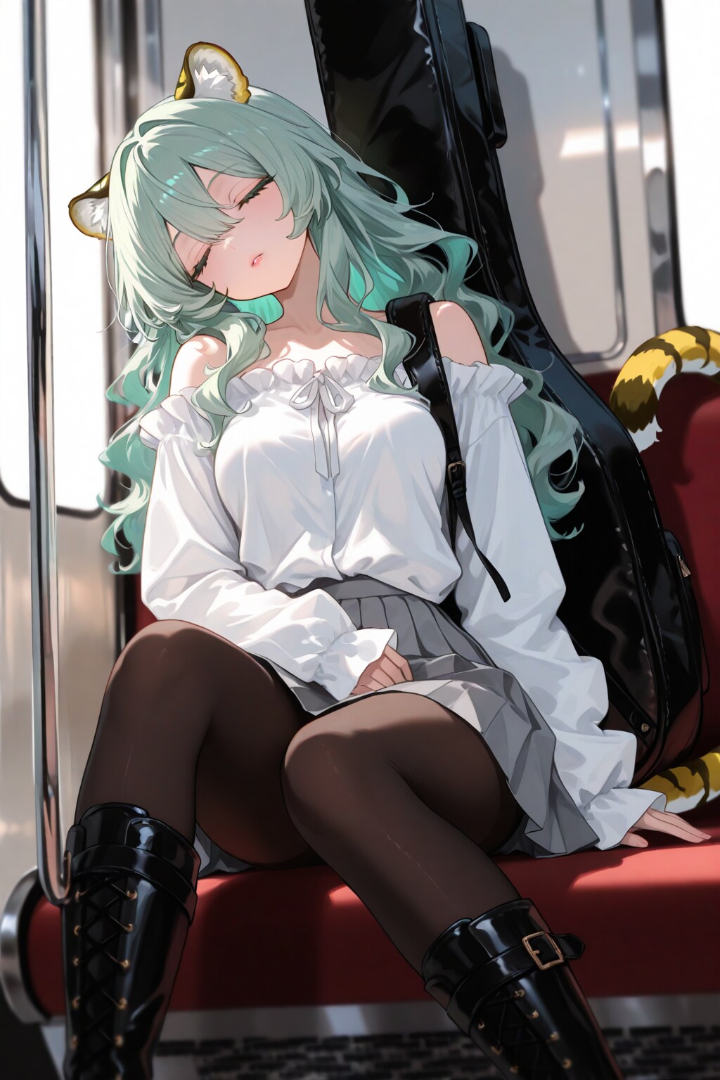 練習帰りの電車で居眠り