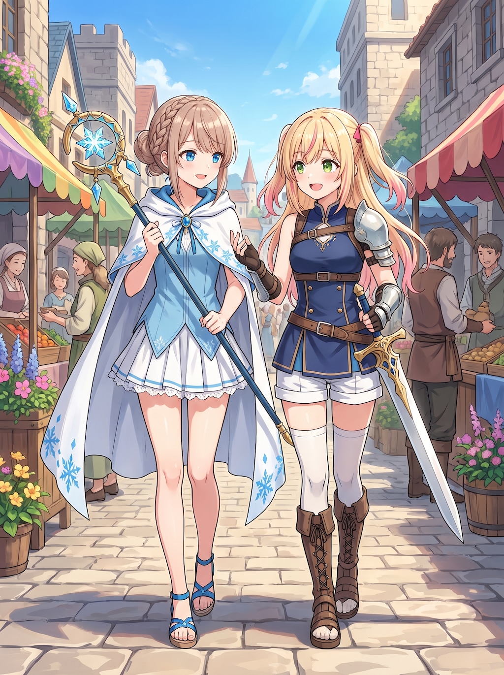 お散歩エレナさんとアリアさん
