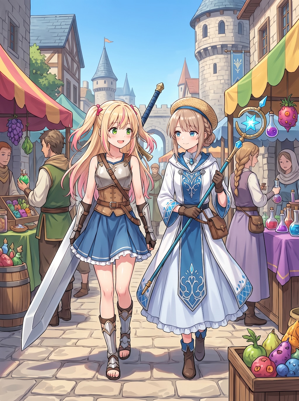 お散歩エレナさんとアリアさん