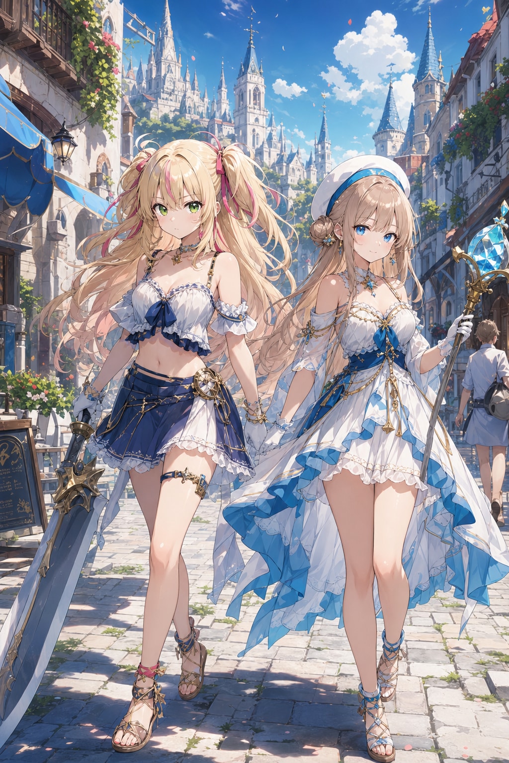 お散歩エレナさんとアリアさん