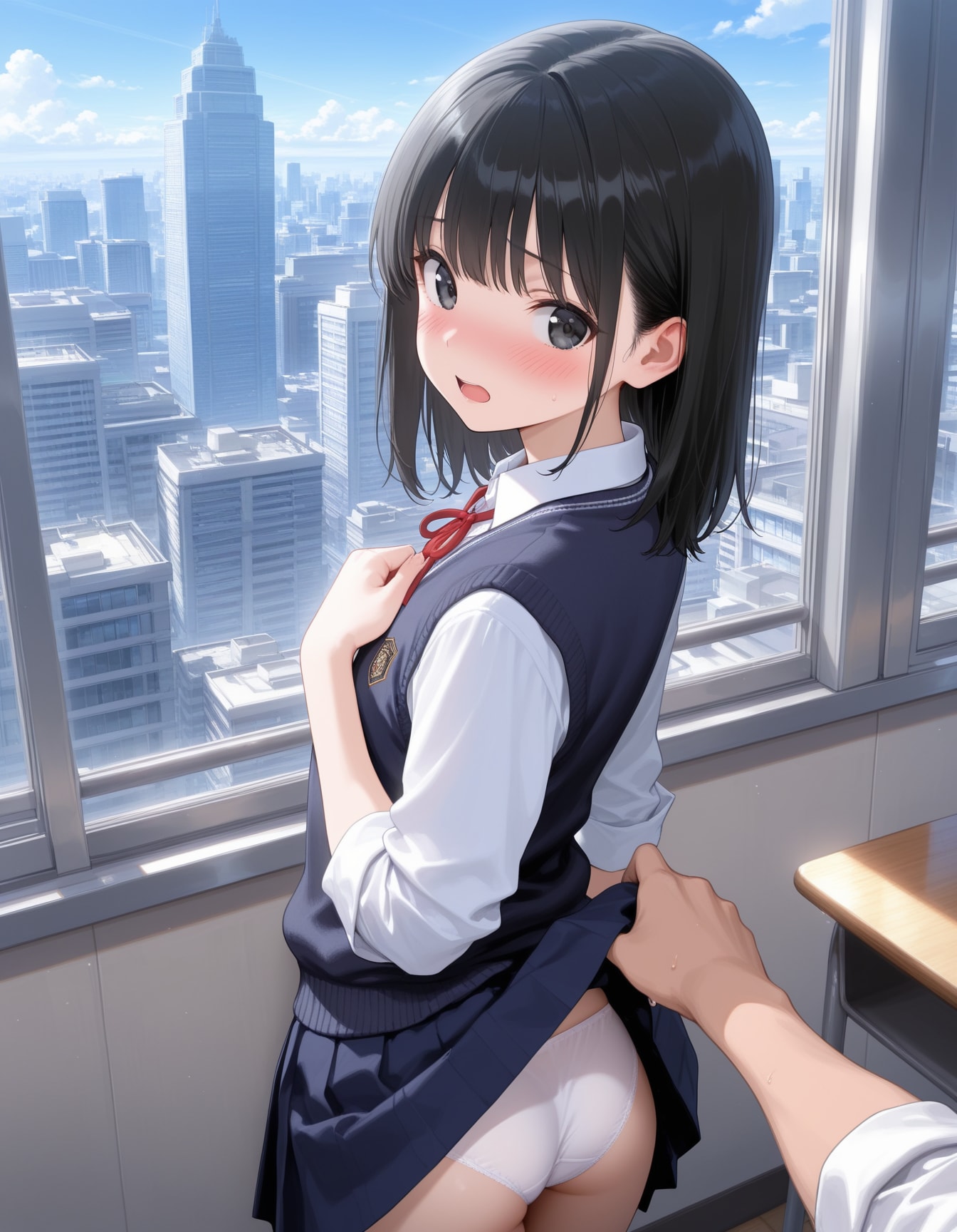 スカートめくり