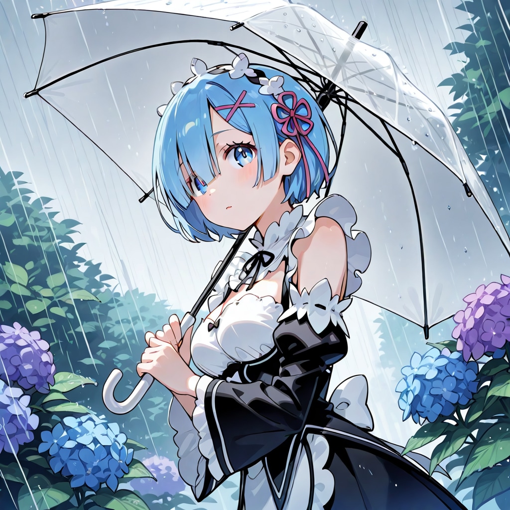 雨と紫陽花