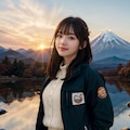 山と日の出 5/10 2枚目