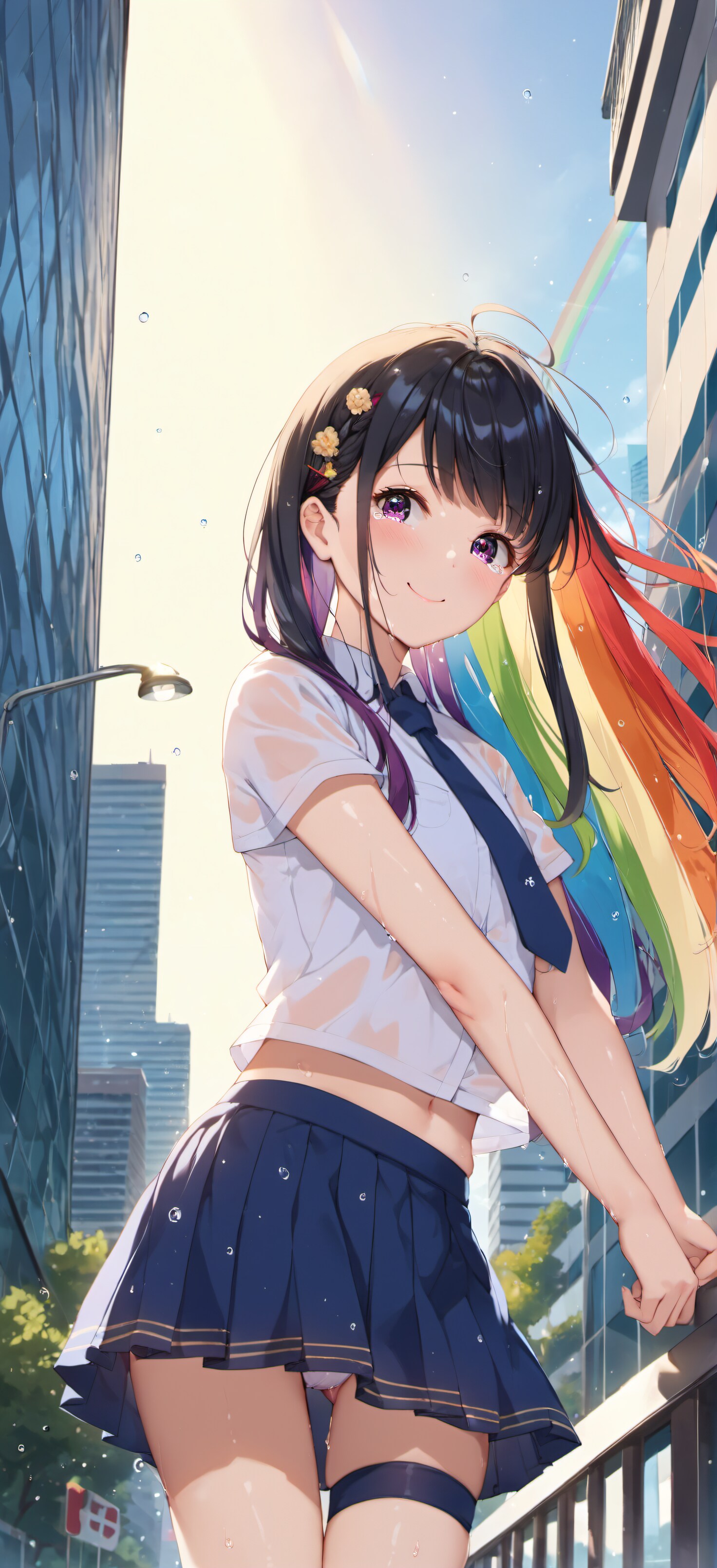 雨に濡れた女の子11(縦長12枚)