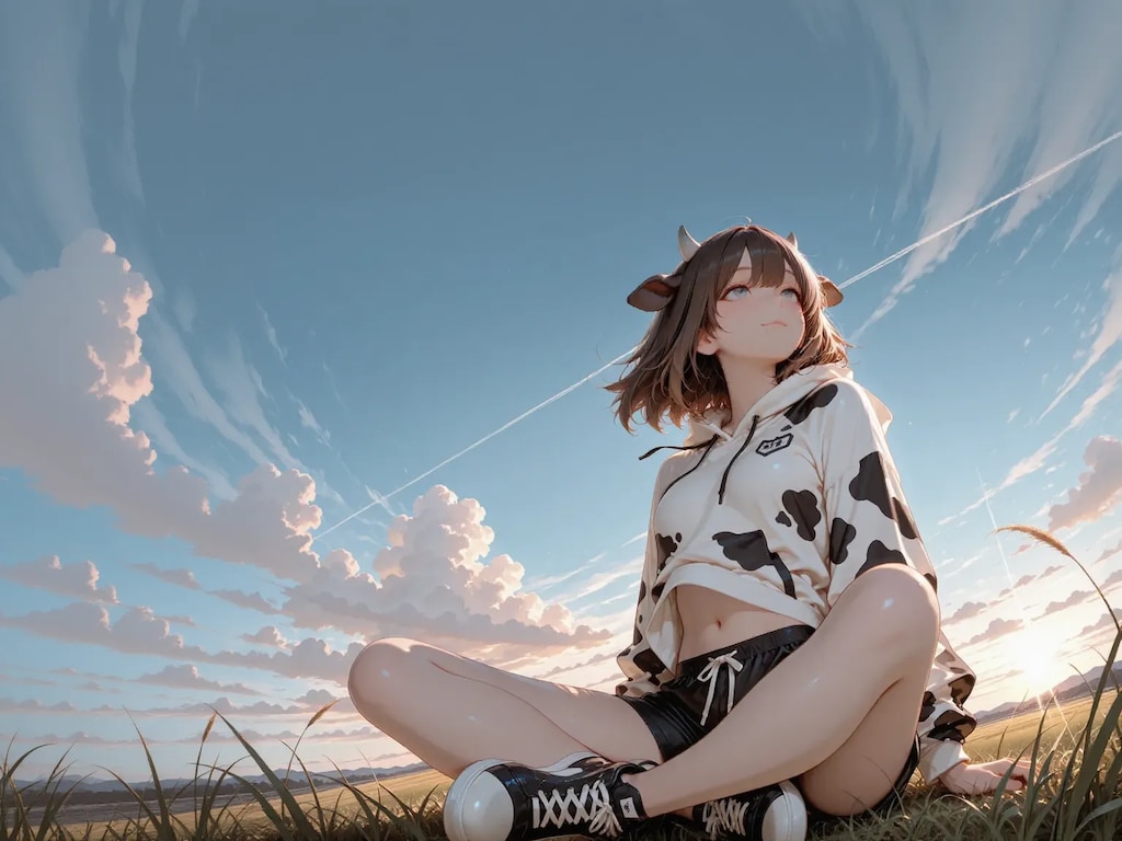 天高く牛肥ゆる秋