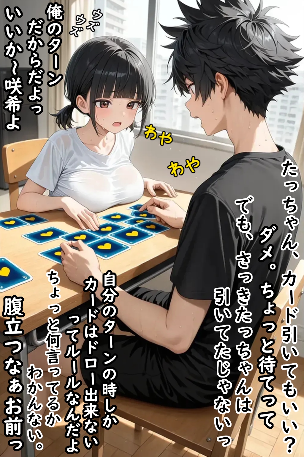 巨乳少女はカードと引き換えにおじさんに身体を触られる①