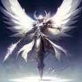 輝く翼を広げて空から降臨する天騎士 4枚目