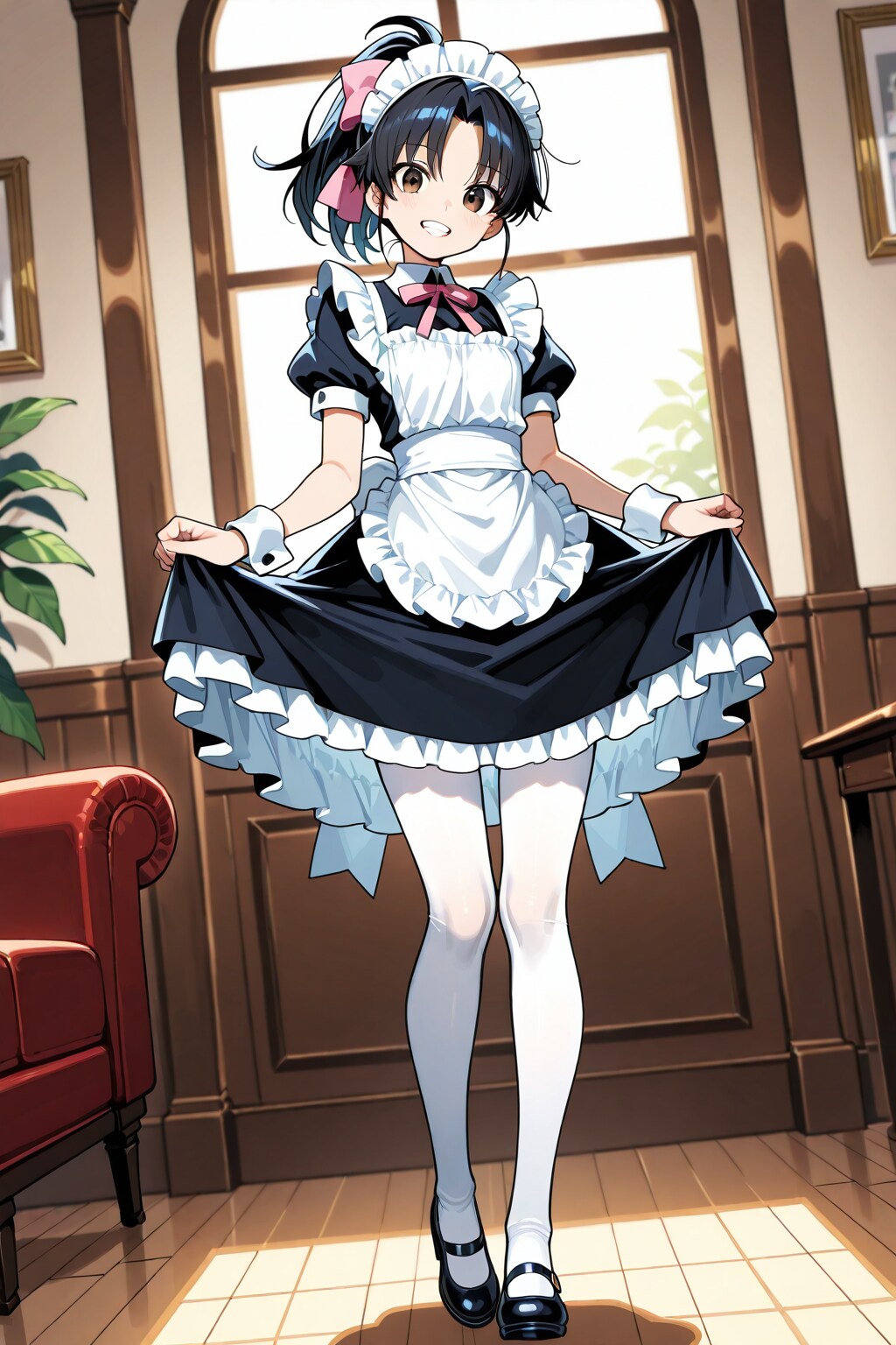 メイドコスの桃花