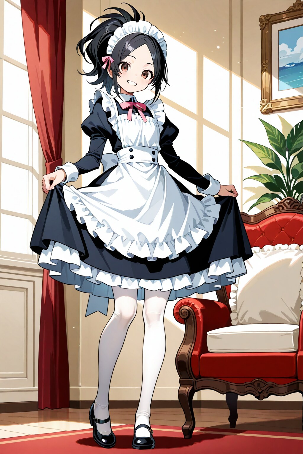 メイドコスの桃花