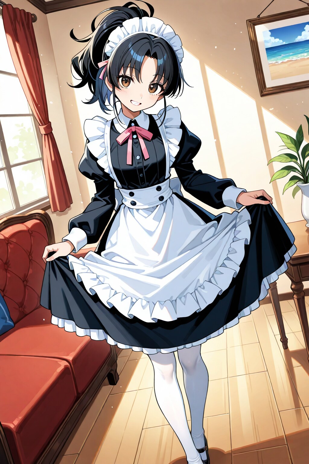 メイドコスの桃花
