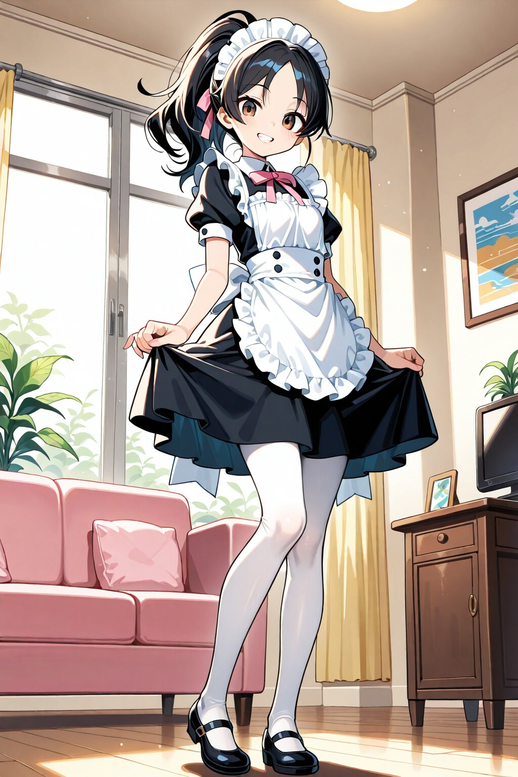 メイドコスの桃花