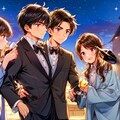 双子っぽい黒髪短髪男性★（４枚） 4枚目