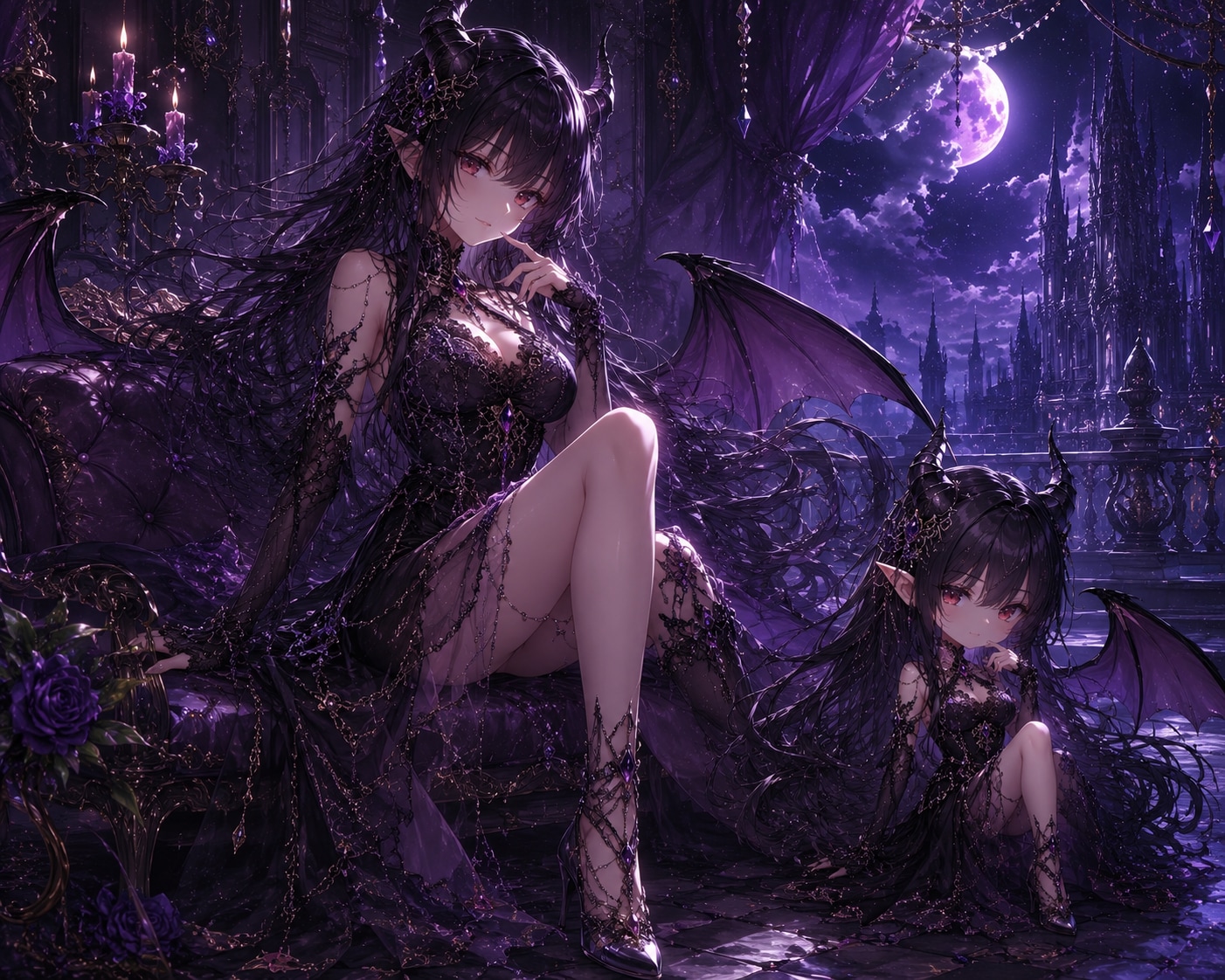 悪魔娘とちびキャラ