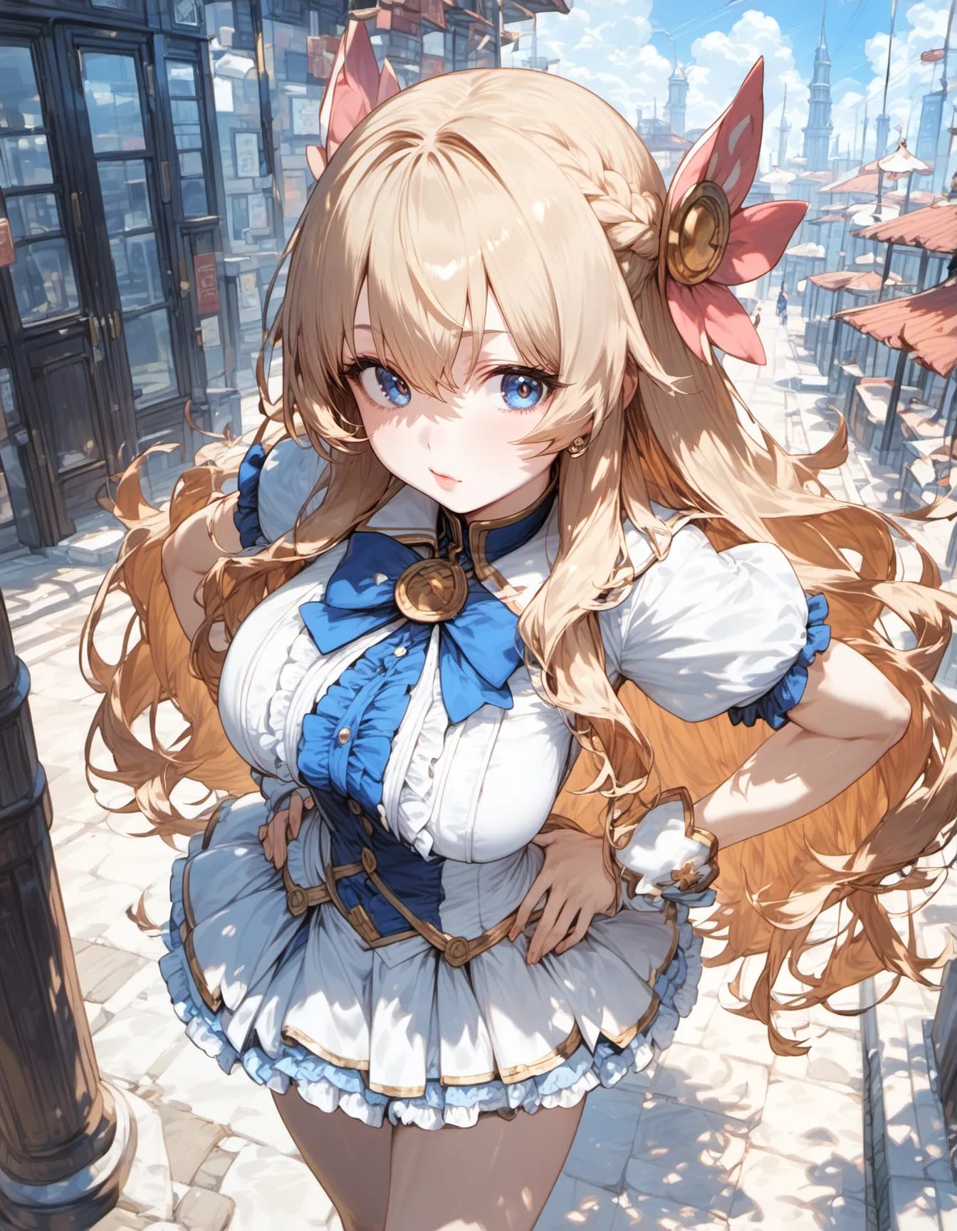 A Smile Woven into the Streets of Light | の人気AIイラスト・グラビア