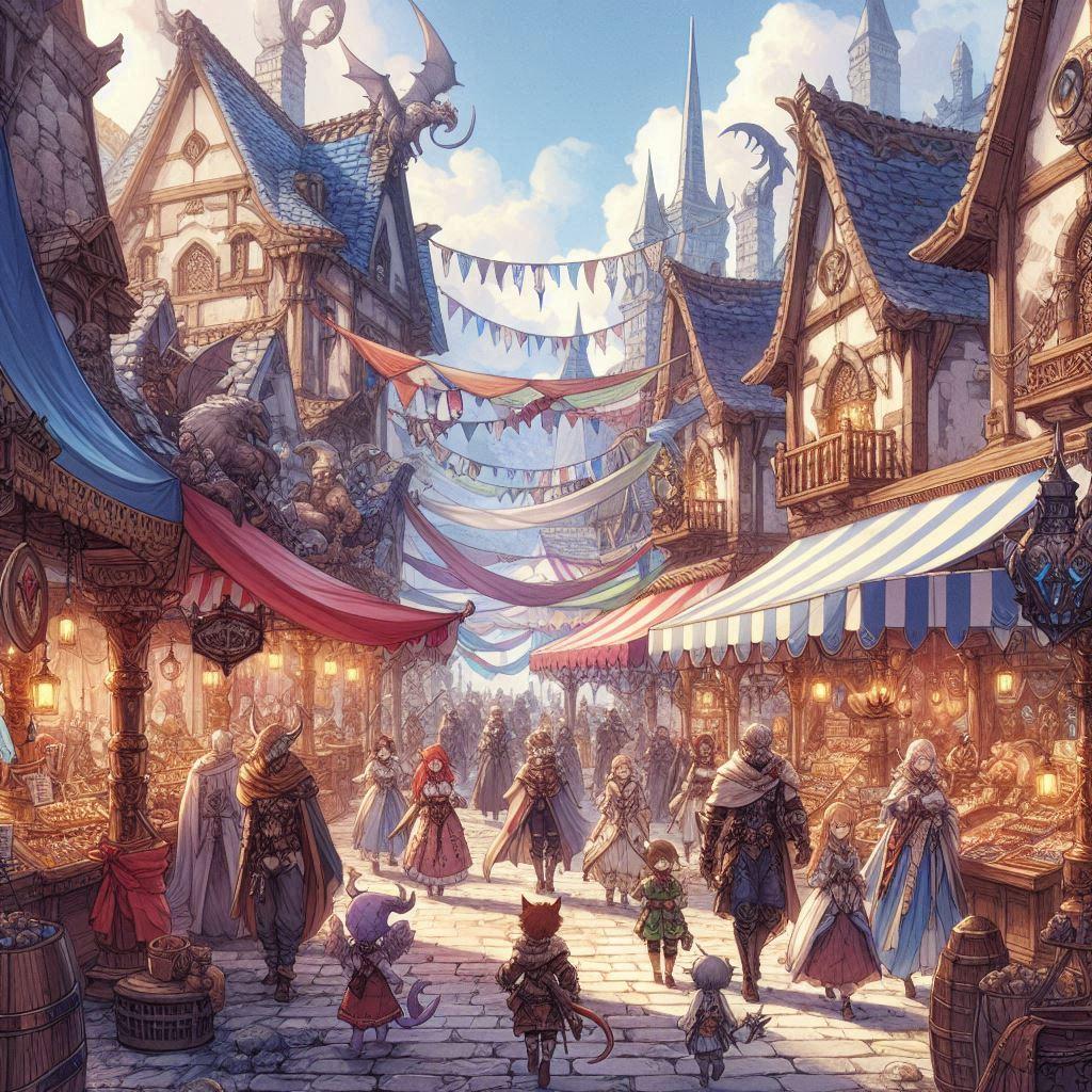 賑わう宿場町 -A bustling post town-