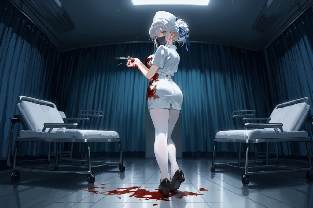 あらあら、もう消灯時間過ぎてるのに…悪い子ですね…