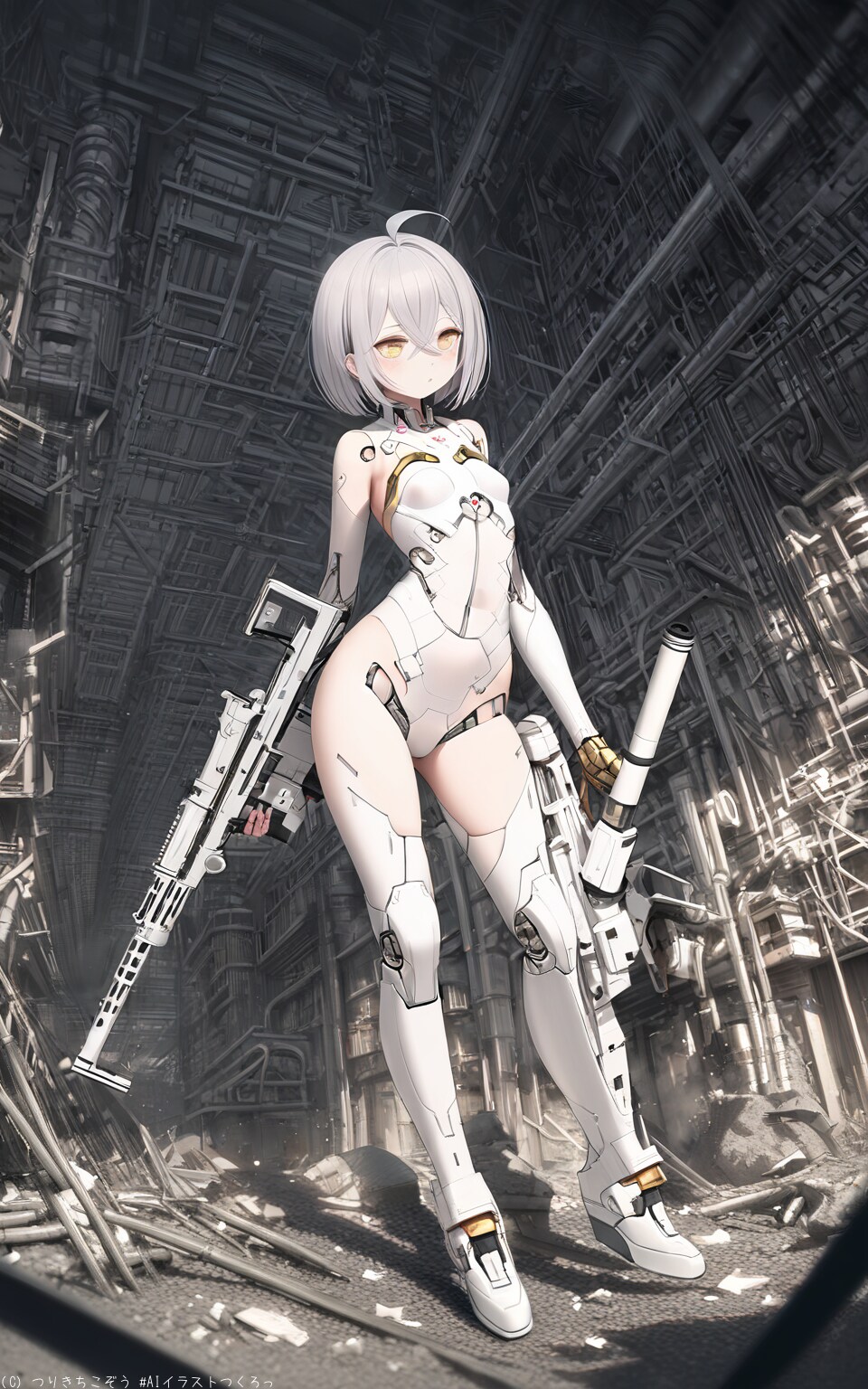 CYB008-エーファ〜無骨な工場都市と傭兵サイボーグ(新キャラです)