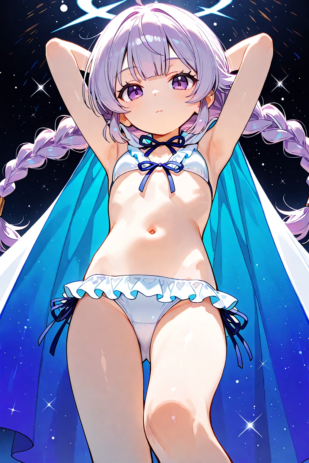 星涼し 天使の輪っか 闇に照る