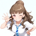 トライアドプリムスのミニスカ制服＆ルーズソックス 3枚目
