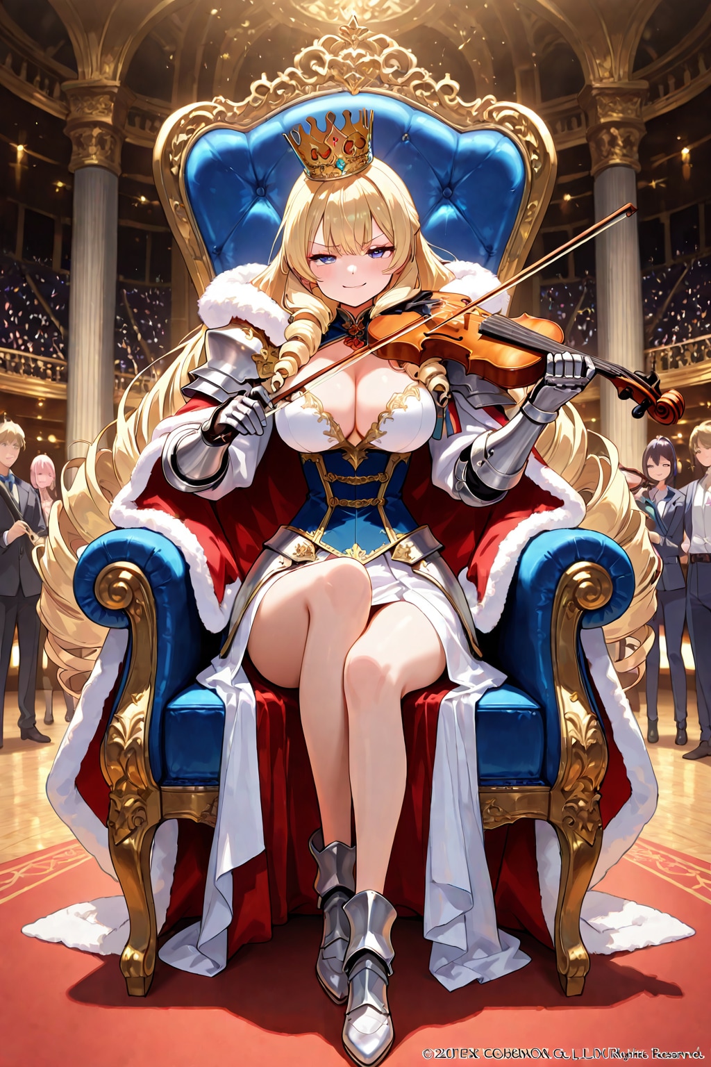 鎧装備でもバイオリンひけちゃう姫騎士