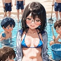 先生と海開き① 2枚目