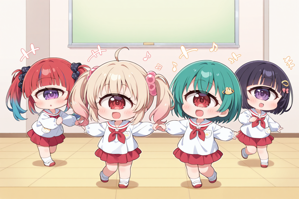 ちちぷいようちえん、あたらしいせいふく（白バージョン）