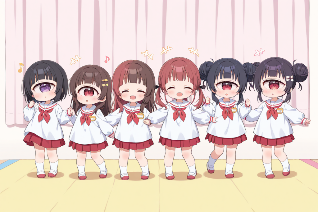 ちちぷいようちえん、あたらしいせいふく（白バージョン）